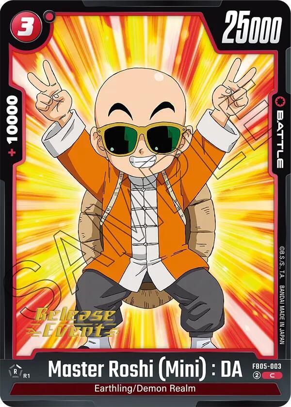 Master Roshi (Mini) : DA FB05-003 card from New Adventure Release Event Cards