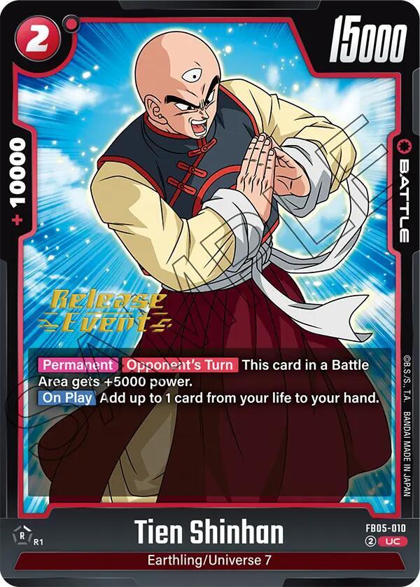 Tien Shinhan FB05-010 card from New Adventure Release Event Cards