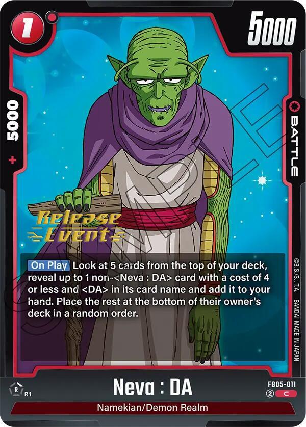 Neva : DA FB05-011 card from New Adventure Release Event Cards