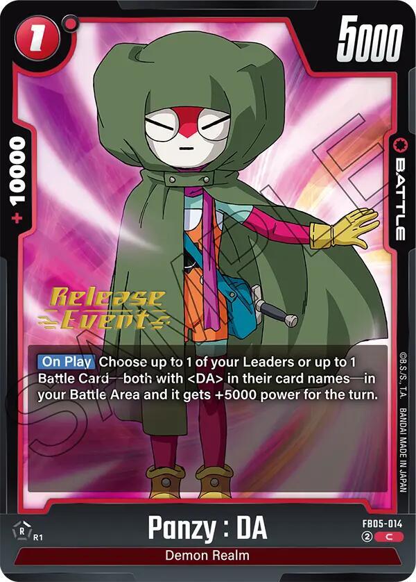 Panzy : DA FB05-014 card from New Adventure Release Event Cards