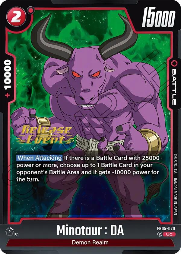 Minotaur : DA FB05-020 card from New Adventure Release Event Cards