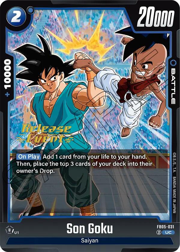 Son Goku FB05-031 card from New Adventure Release Event Cards