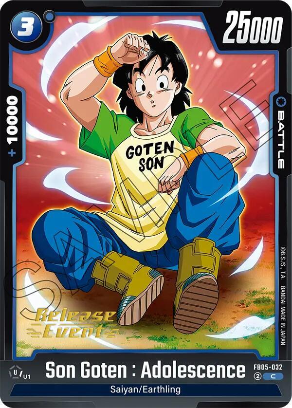 Son Goten : Adolescence FB05-032 card from New Adventure Release Event Cards