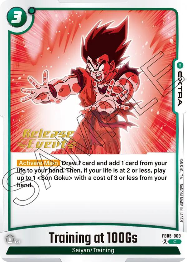 Training at 100Gs FB05-069 card from New Adventure Release Event Cards