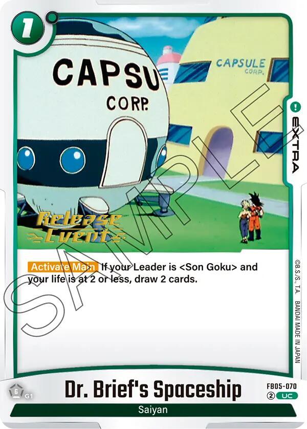 Dr. Brief's Spaceship FB05-070 card from New Adventure Release Event Cards