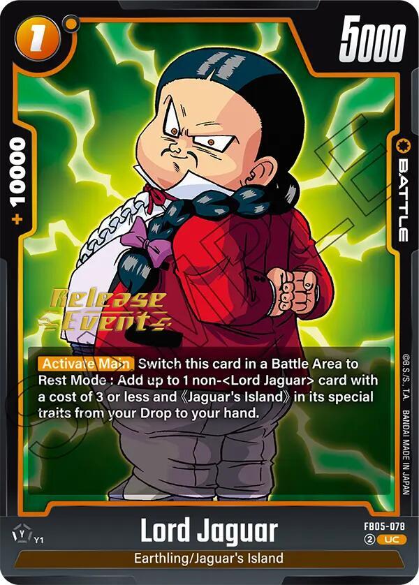 Lord Jaguar FB05-078 card from New Adventure Release Event Cards