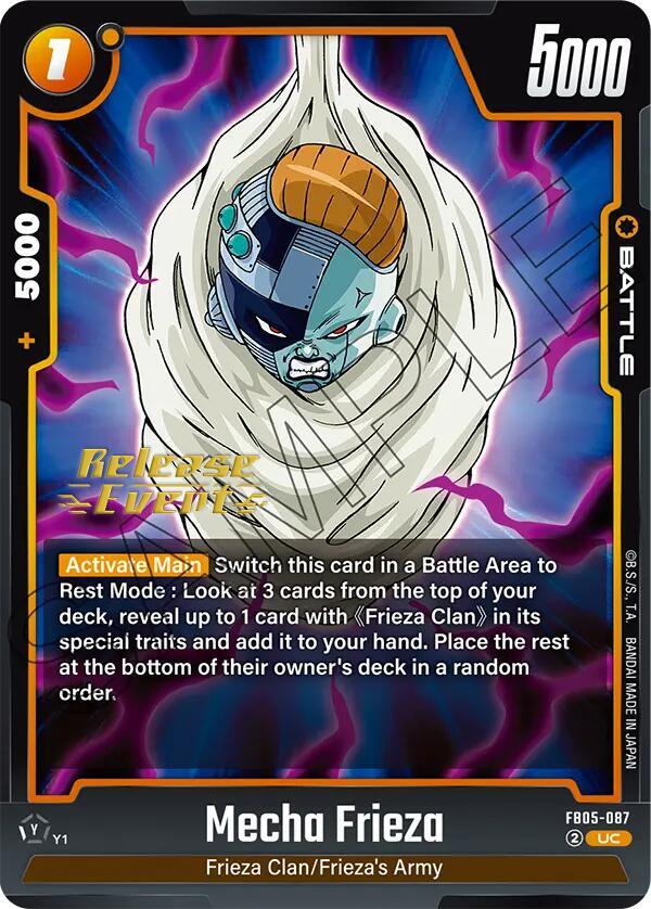 Mecha Frieza FB05-087 card from New Adventure Release Event Cards