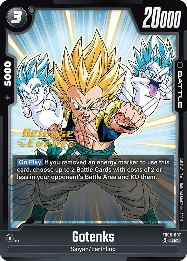 Gotenks FB05-097 card from New Adventure Release Event Cards