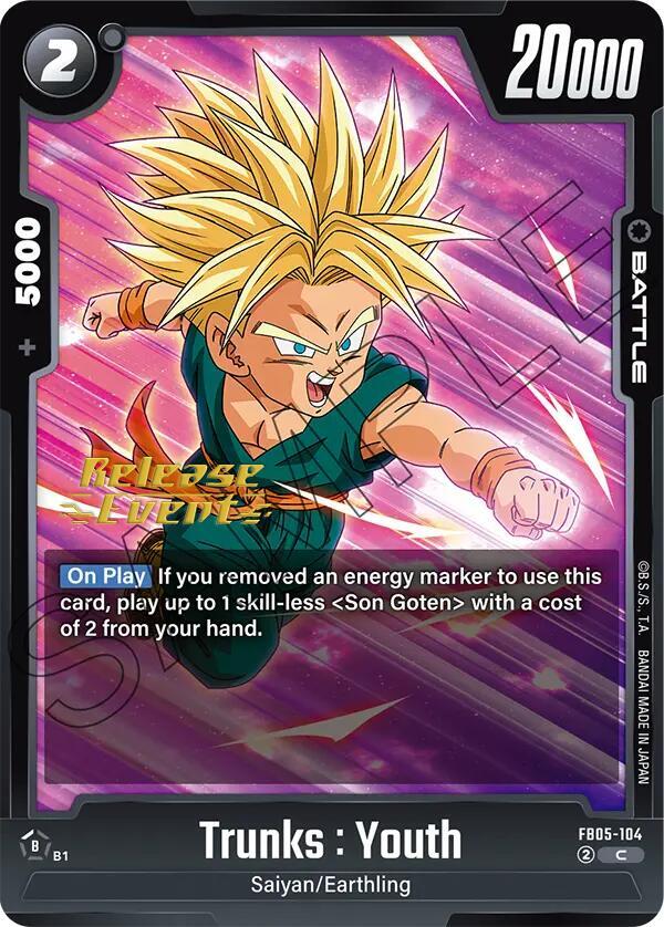 Trunks : Youth FB05-104 card from New Adventure Release Event Cards