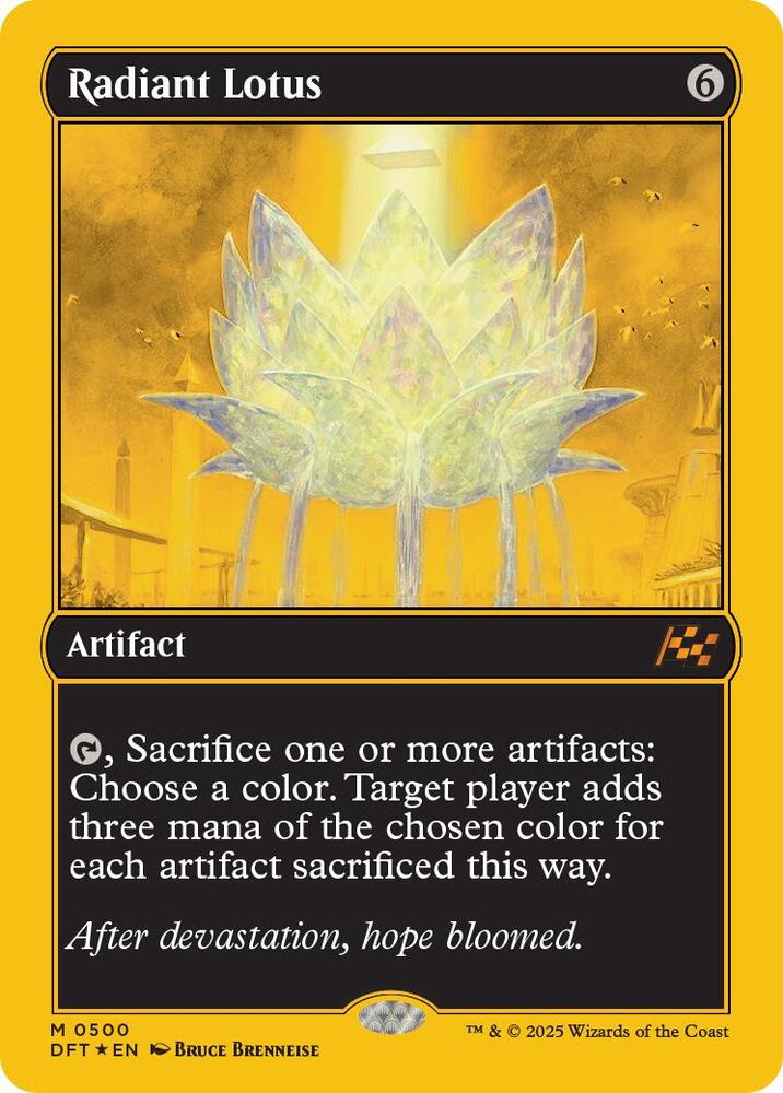 Radiant Lotus (First-Place Foil) 500 card from Aetherdrift