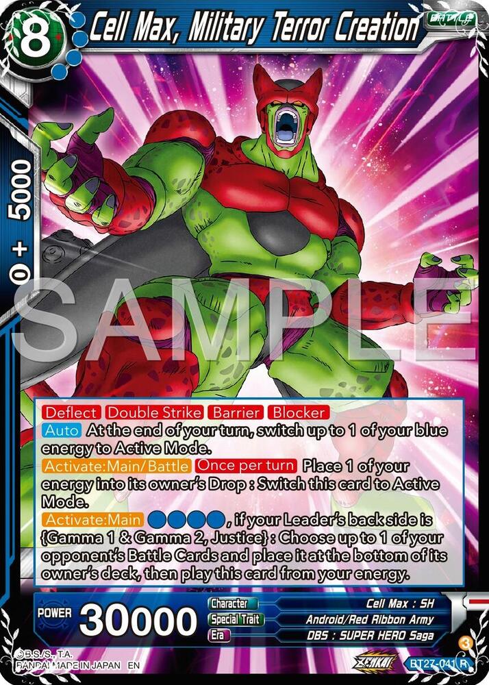 Cell Max, Military Terror Creation BT27-041 card from History of Z