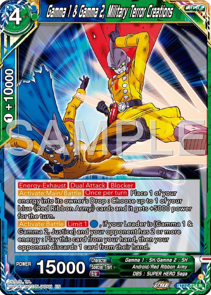 Gamna 1 & Gamma 2, Military Terror Creations BT27-134 card from History of Z