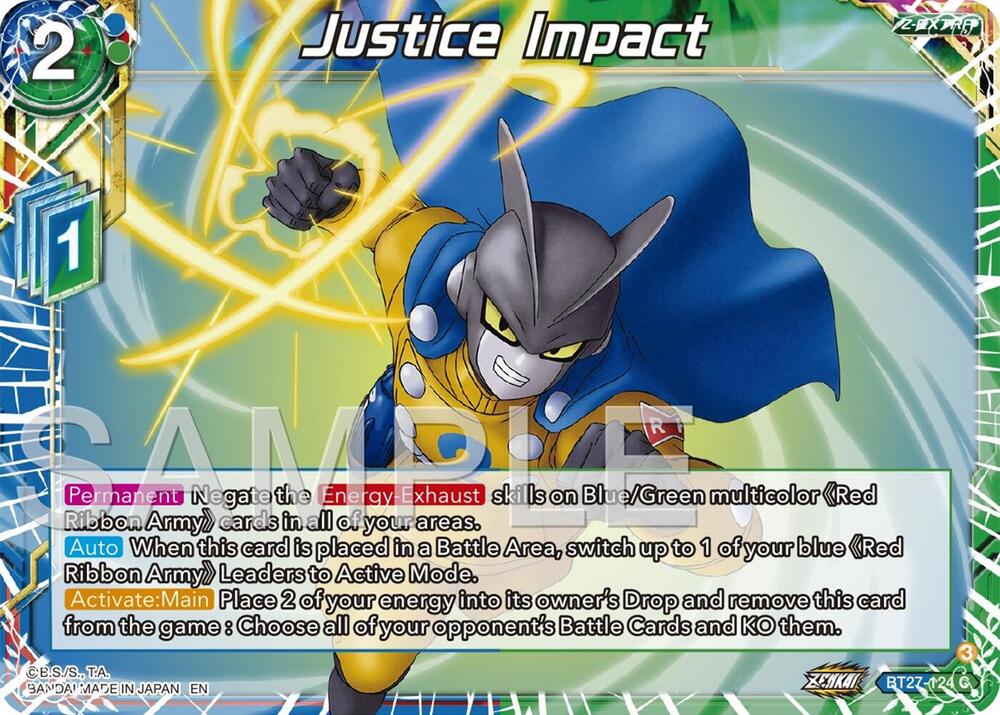 Justice Impact BT27-124 card from History of Z