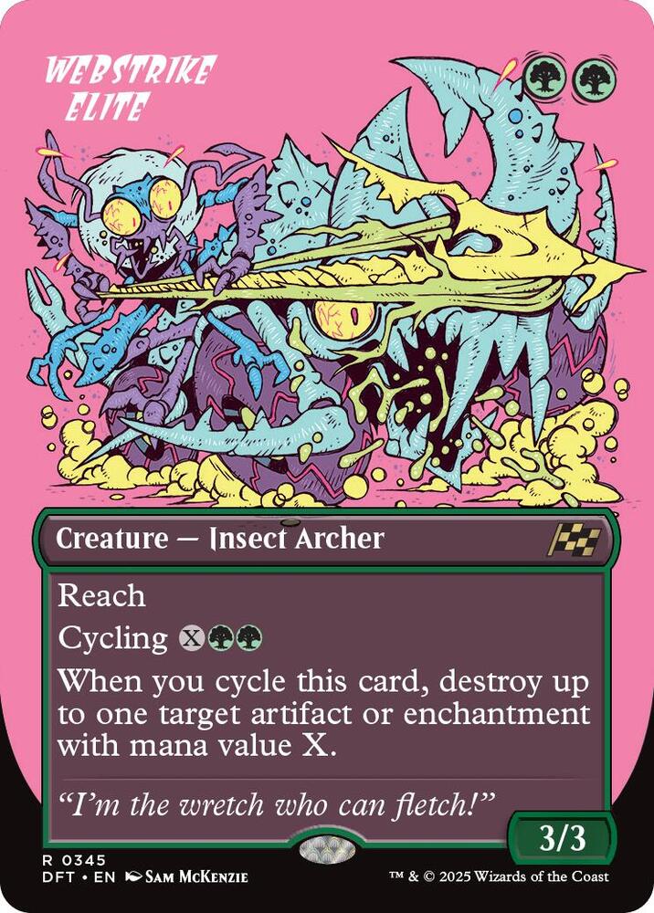 Webstrike Elite (Borderless) 345 card from Aetherdrift