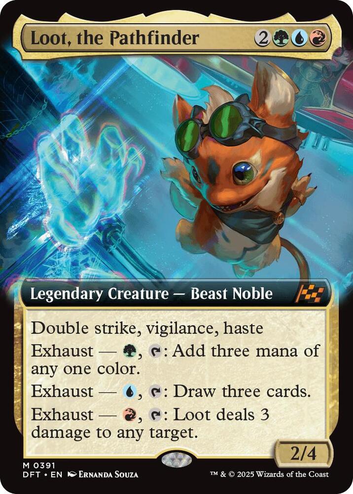 Loot, the Pathfinder (Extended Art) 391 card from Aetherdrift
