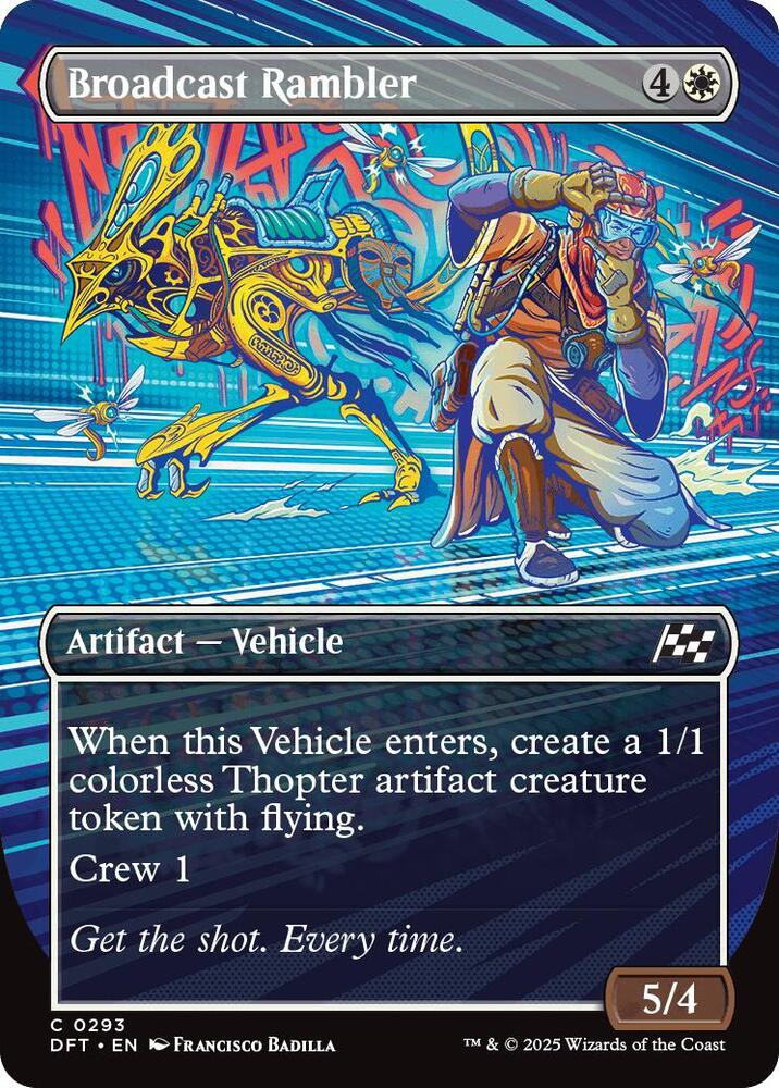 Broadcast Rambler (Borderless) 293 card from Aetherdrift