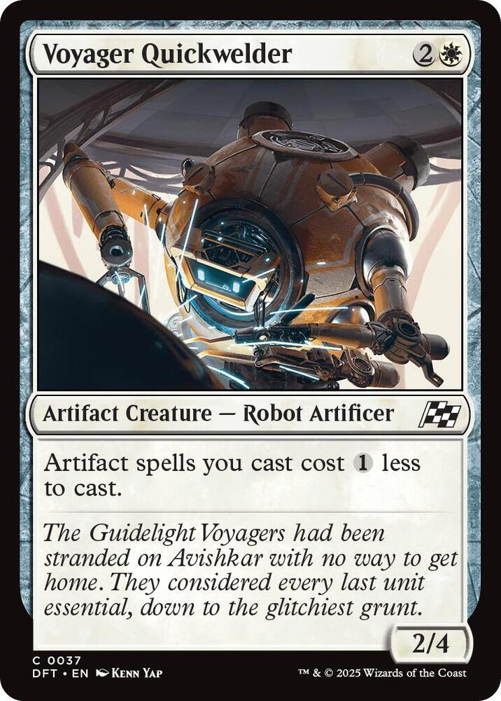 Voyager Quickwelder 37 card from Aetherdrift
