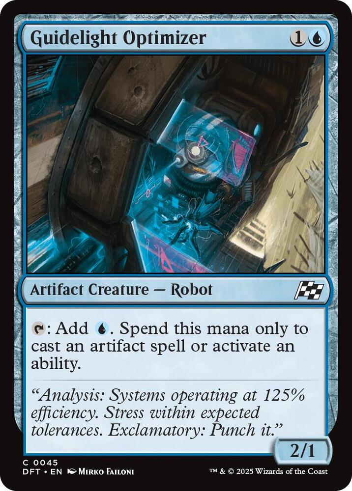 Guidelight Optimizer 45 card from Aetherdrift