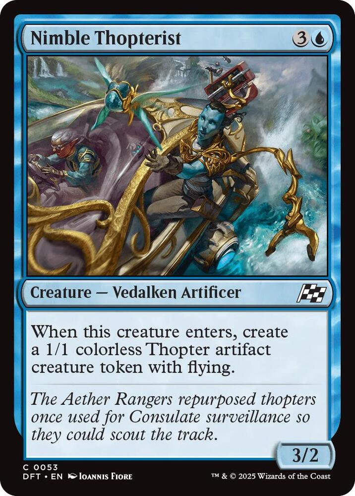 Nimble Thopterist 53 card from Aetherdrift