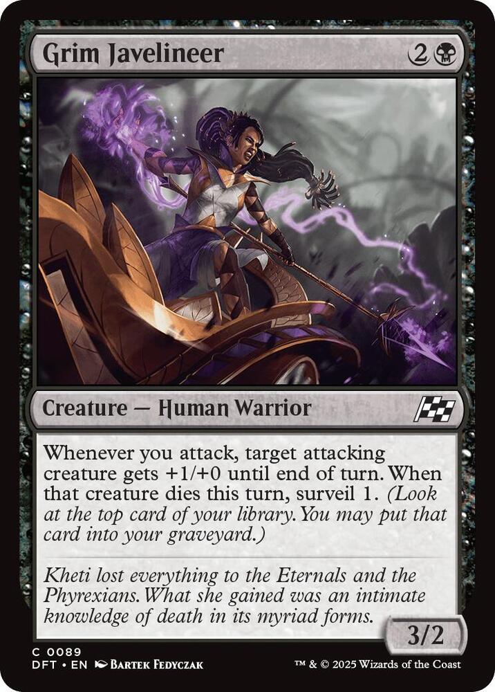 Grim Javelineer 89 card from Aetherdrift
