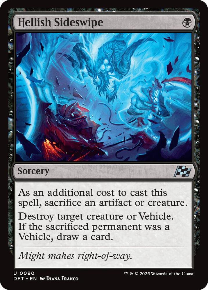 Hellish Sideswipe 90 card from Aetherdrift