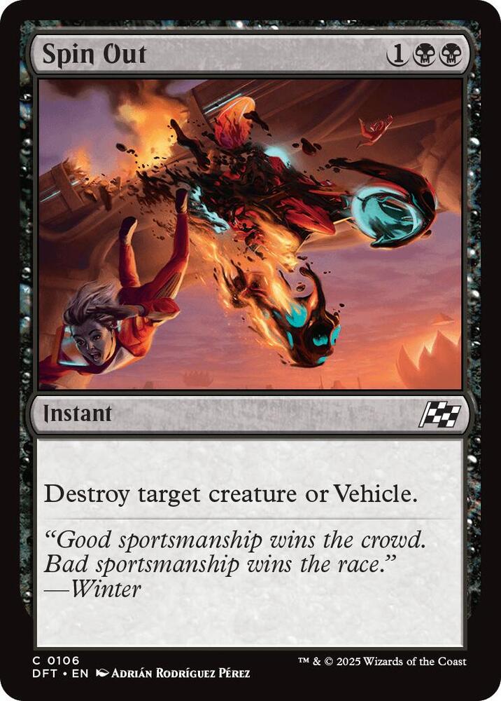 Spin Out 106 card from Aetherdrift