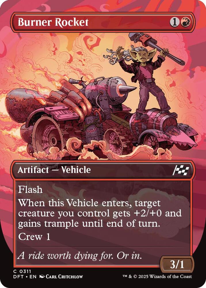 Burner Rocket (Borderless) 311 card from Aetherdrift