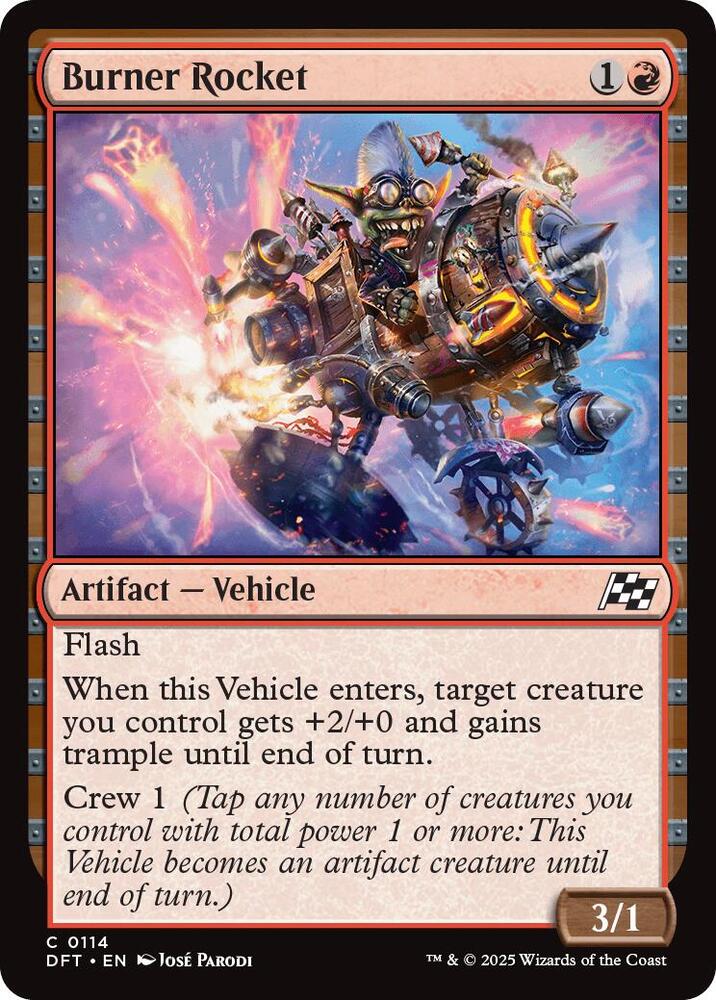 Burner Rocket 114 card from Aetherdrift