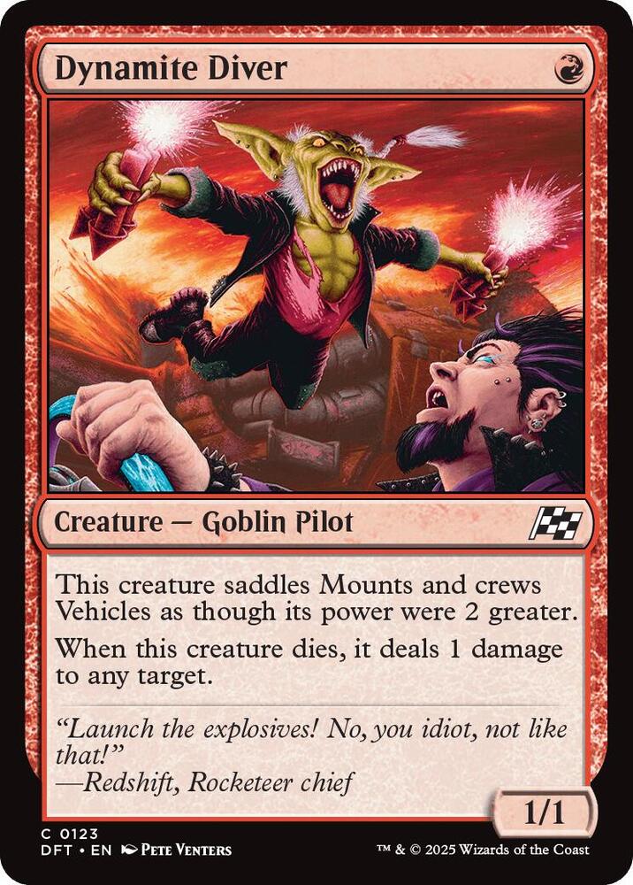 Dynamite Diver 123 card from Aetherdrift