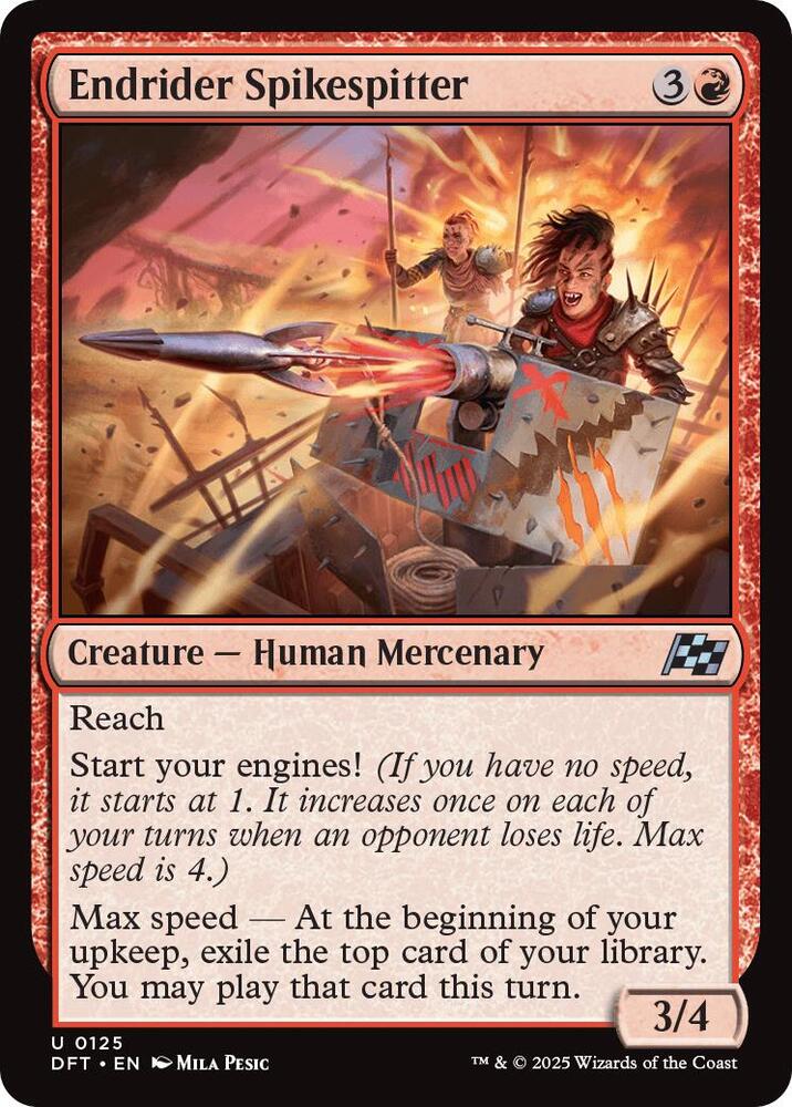 Endrider Spikespitter 125 card from Aetherdrift