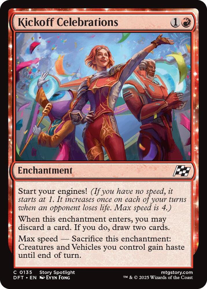 Kickoff Celebrations 135 card from Aetherdrift