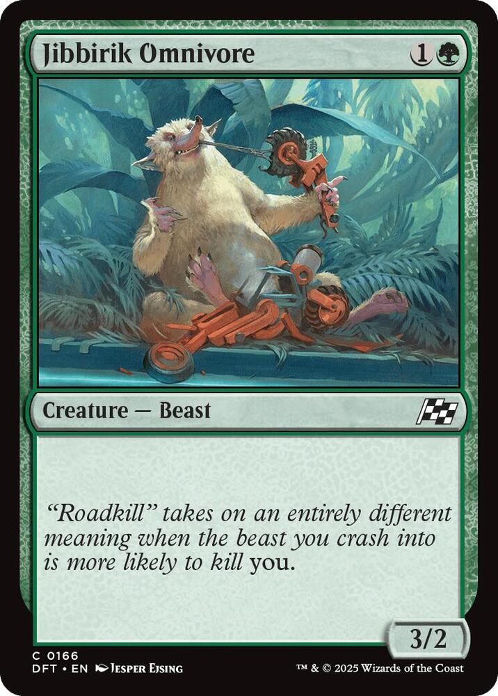 Jibbirik Omnivore 166 card from Aetherdrift