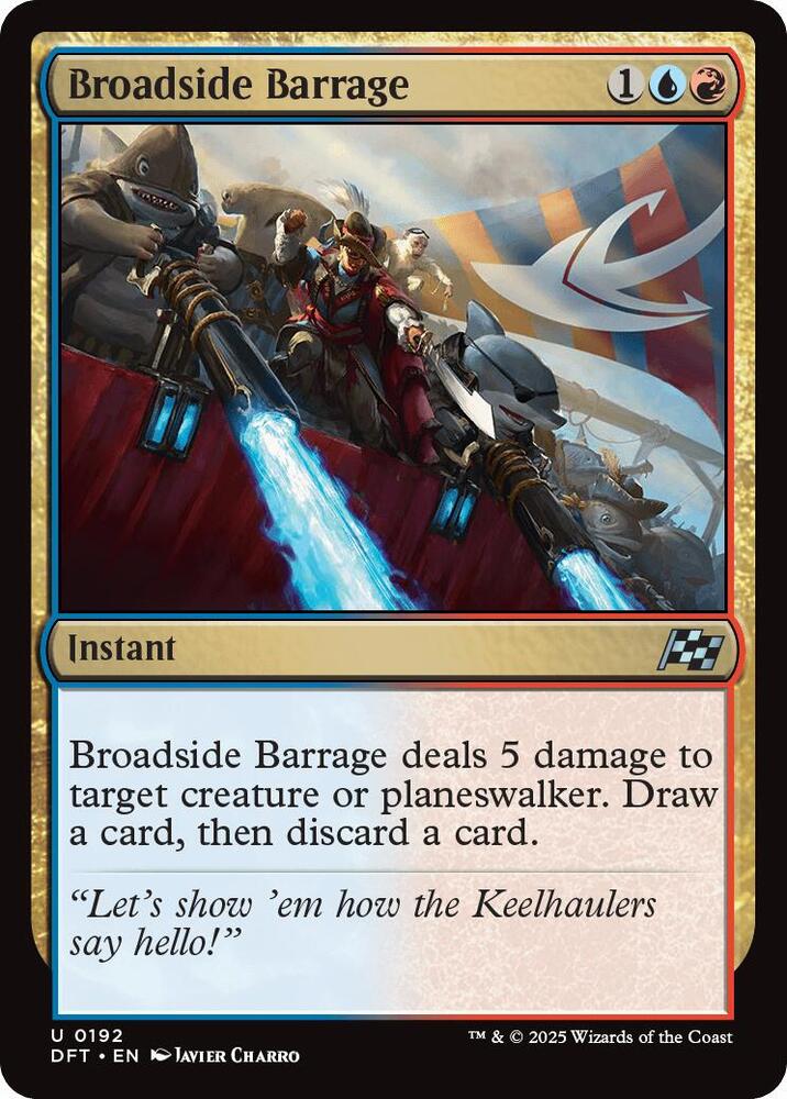 Broadside Barrage 192 card from Aetherdrift