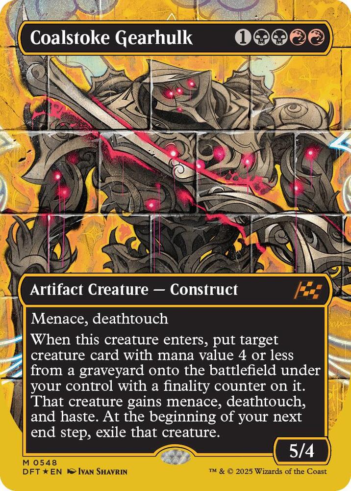 Coalstoke Gearhulk (Borderless) (First-Place Foil) 548 card from Aetherdrift