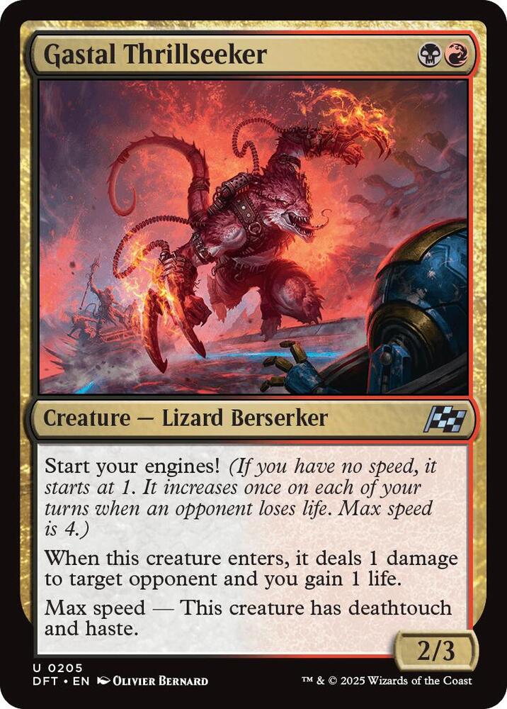 Gastal Thrillseeker 205 card from Aetherdrift
