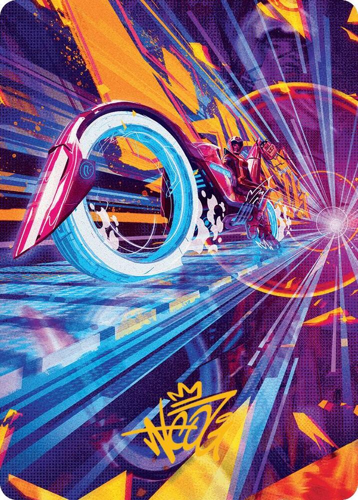 Spotcycle Scouter Art Card (Gold-Stamped Signature) 37 card from Art Series: Aetherdrift