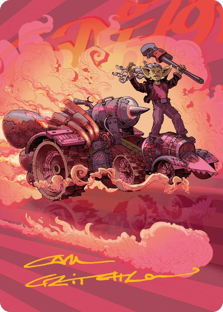 Burner Rocket Art Card (Gold-Stamped Signature) 41 card from Art Series: Aetherdrift