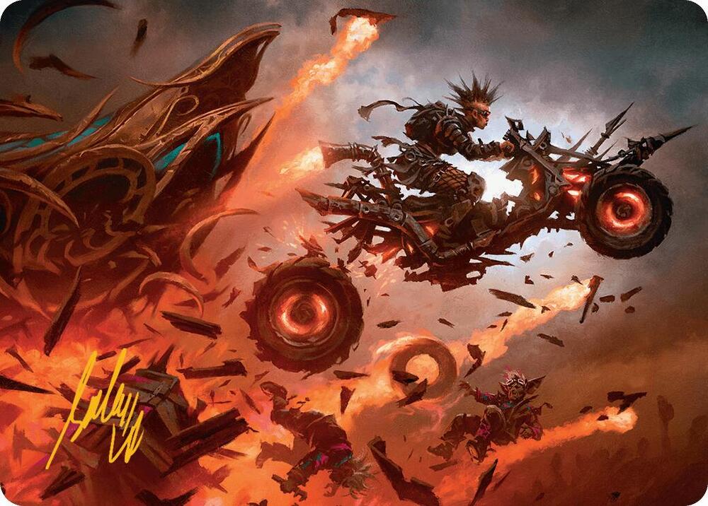 Gastal Blockbuster Art Card (Gold-Stamped Signature) 19 card from Art Series: Aetherdrift