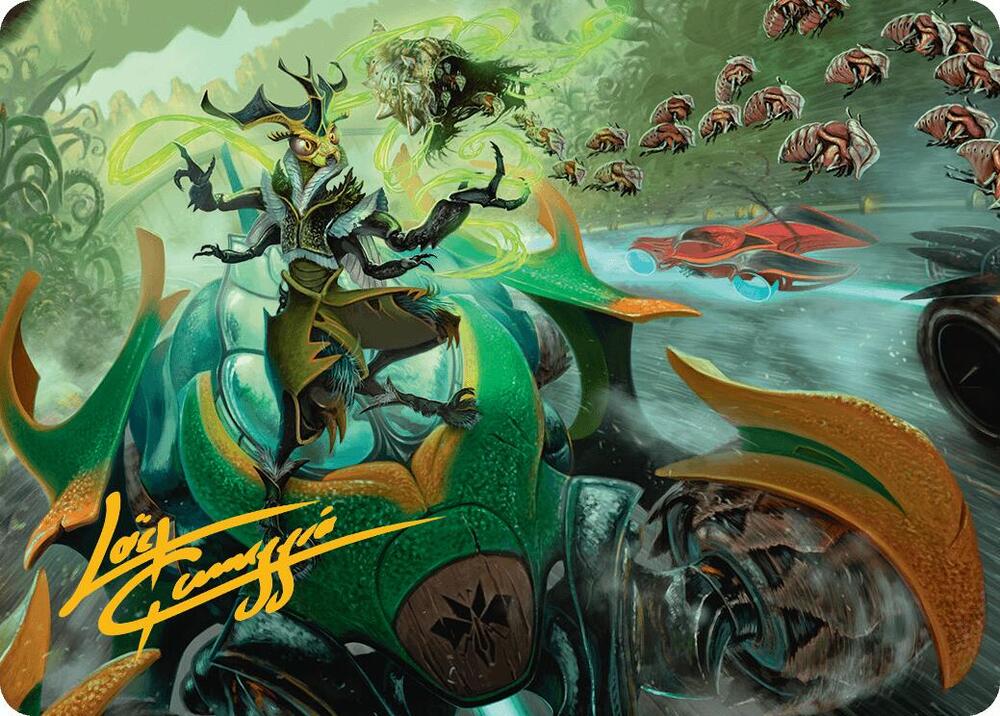 Aatchik, Emerald Radian Art Card (15/54) (Gold-Stamped Signature) card from Art Series: Aetherdrift
