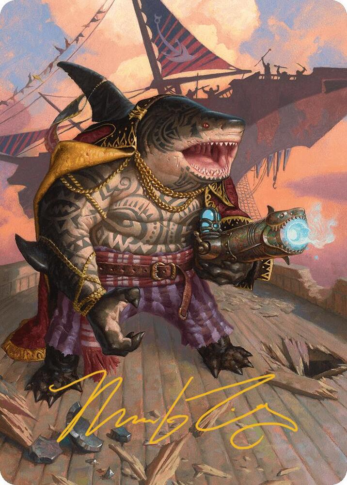 Captain Howler, Sea Scourge Art Card (4/54) (Gold-Stamped Signature) card from Art Series: Aetherdrift