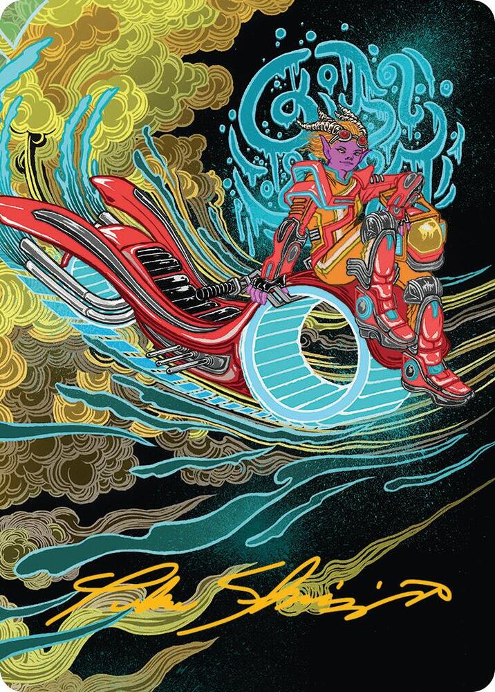 Cloudspire Skycycle Art Card (Gold-Stamped Signature) 44 card from Art Series: Aetherdrift