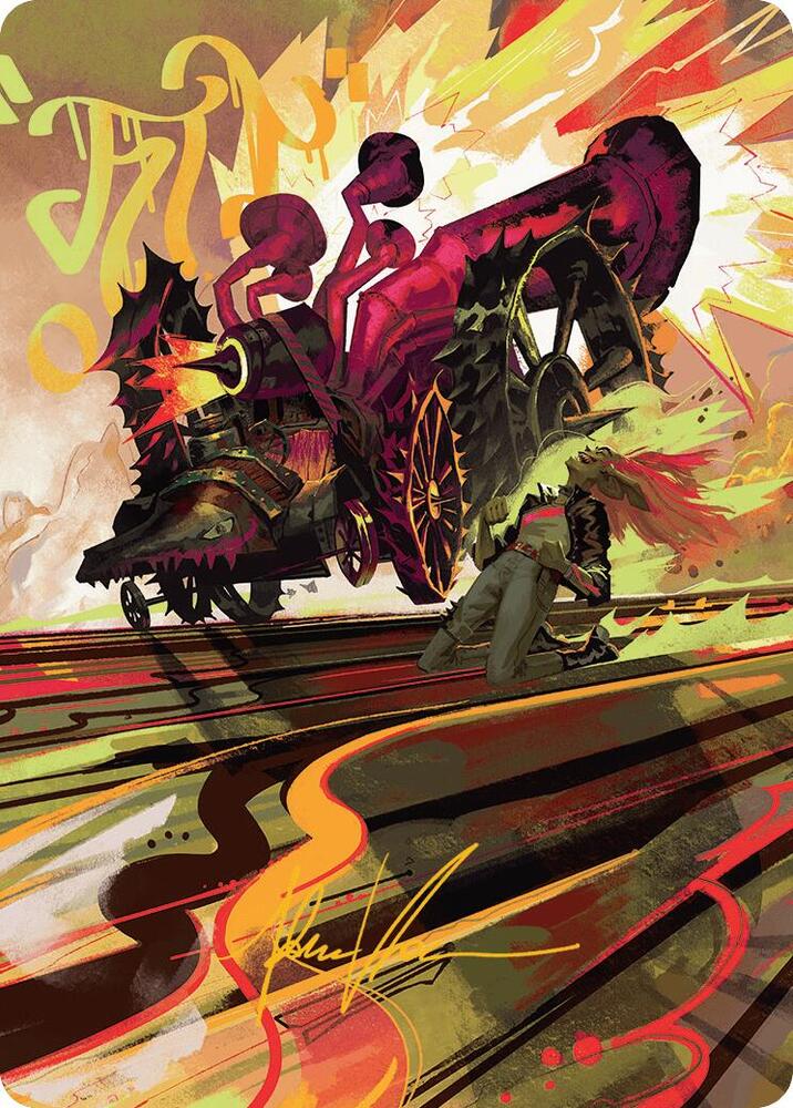 Rocketeer Boostbuggy Art Card (Gold-Stamped Signature) 49 card from Art Series: Aetherdrift