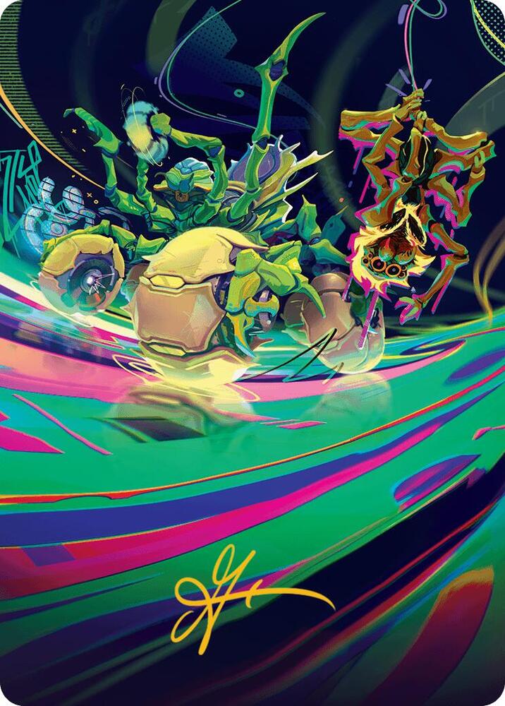 Thundering Broodwagon Art Card (Gold-Stamped Signature) 48 card from Art Series: Aetherdrift