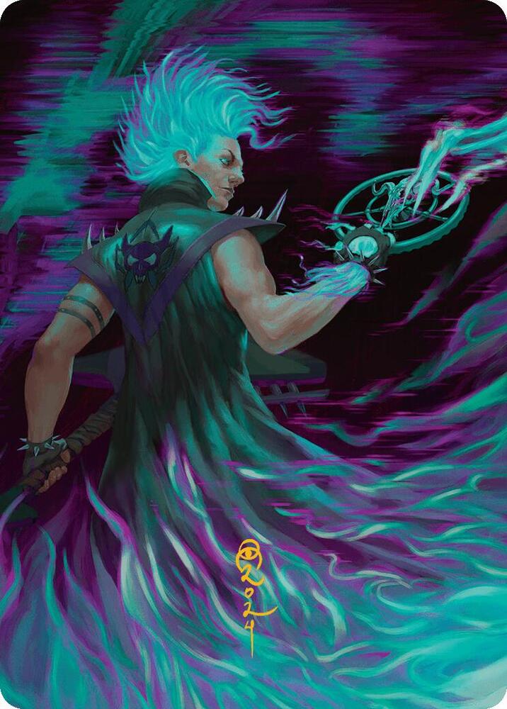 Winter, Cursed Rider Art Card (Gold-Stamped Signature) 7 card from Art Series: Aetherdrift