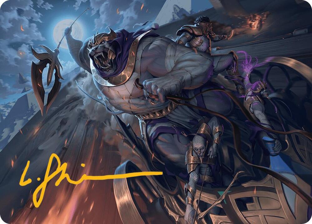 Zahur, Glory's Past Art Card (Gold-Stamped Signature) 10 card from Art Series: Aetherdrift