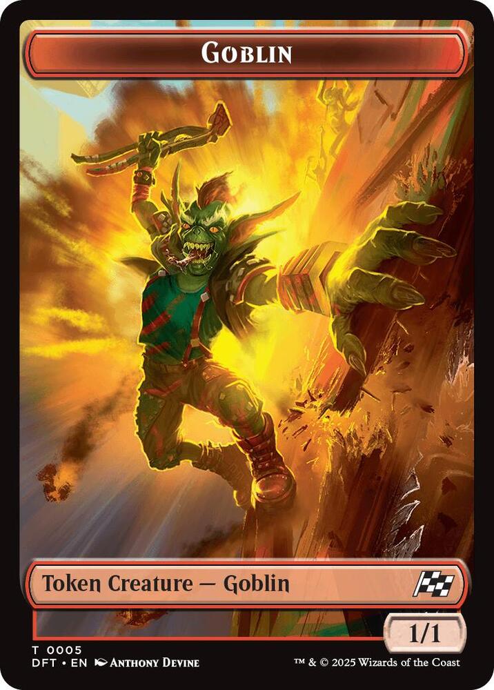 Goblin // Thopter Double-Sided Token 5 // 10 card from Aetherdrift