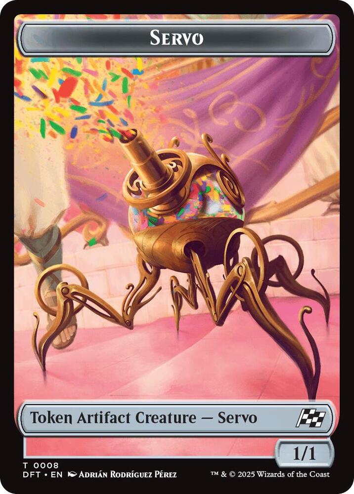Servo // Thopter Double-Sided Token 8 // 9 card from Aetherdrift