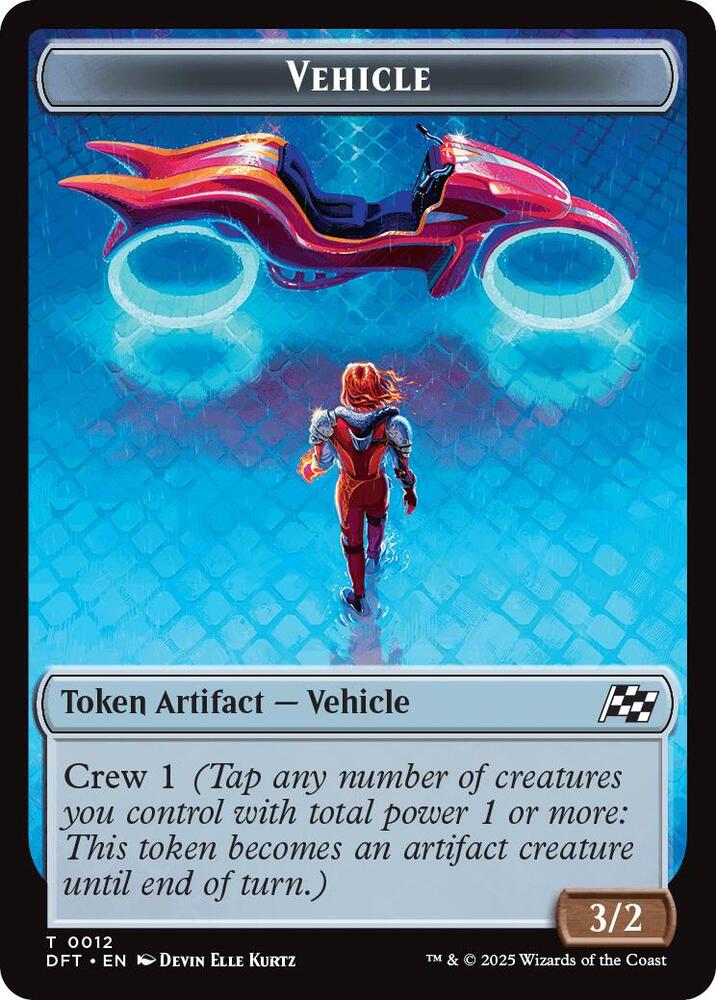 Vehicle // Pilot Double-Sided Token 12 // 1 card from Aetherdrift