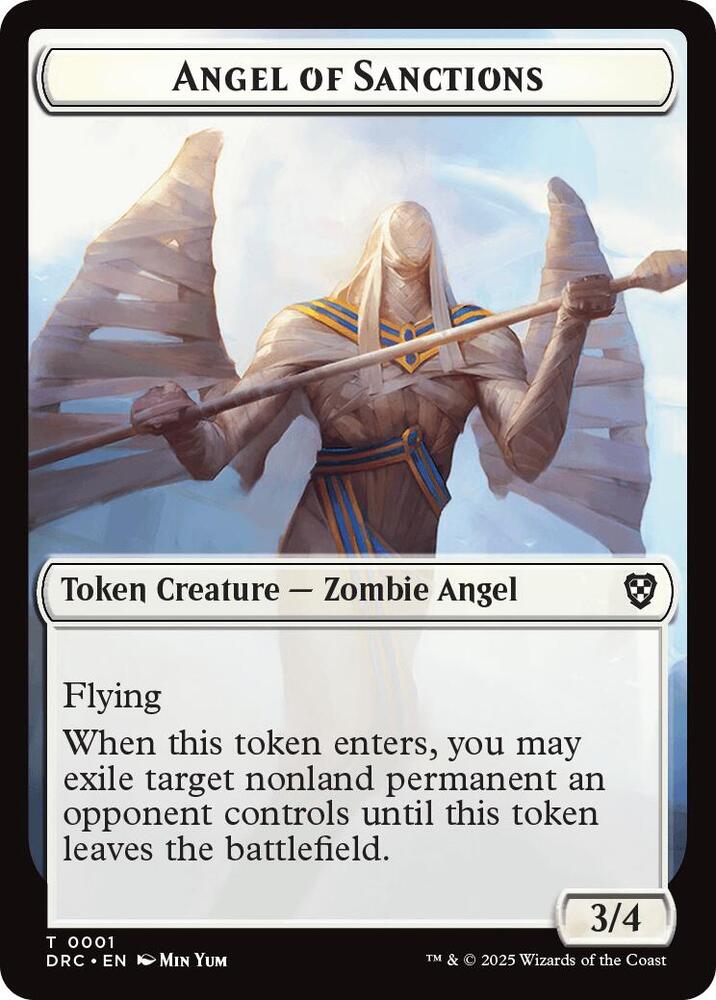 Angel of Sanctions // Vizier of Many Faces Double-Sided Token 1 // 2 card from Commander: Aetherdrift