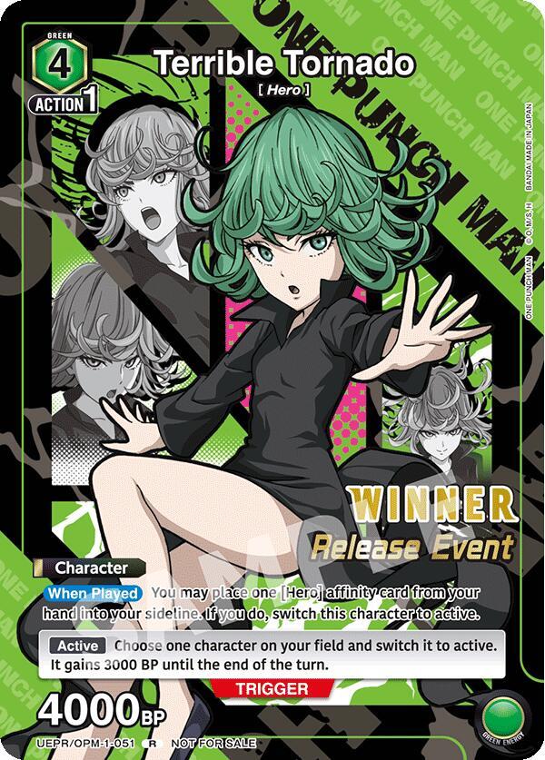 Terrible Tornado (Release Event Winner) UEPR/OPM-1-051 card from UE06BT: One Punch Man Release Event Cards